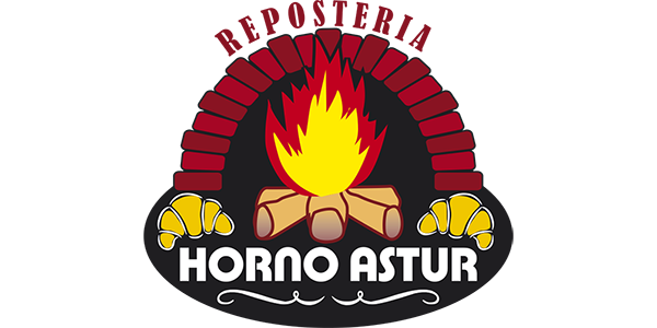 Logotipo Horno Astur (imagen con chimenea/horno de leña)